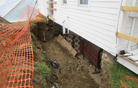 #2 Excavate Colonial Home Foundation Wall.