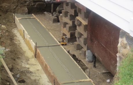 #4 Pour Concrete Footing.